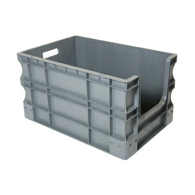 Contenedor de recogida de basuras europeo, 600 x 400 x 330 mm, plástico, parte delantera abierta, 65 l
