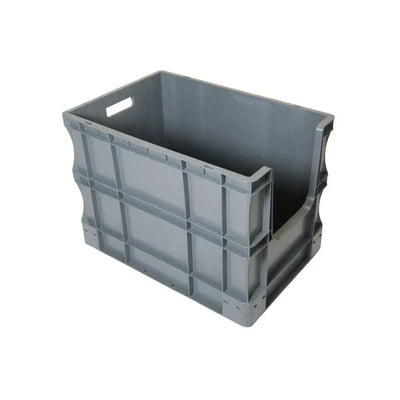 Contenedor de recogida de basuras europeo, 600 x 400 x 430 mm, plástico, parte delantera abierta, 90 l