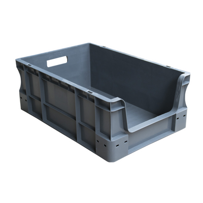 Caja de recogida europea, 600 x 400 x 230 mm, de plástico, con parte delantera abierta, 45 l