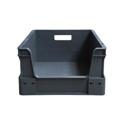 Caja de recogida europea, 600 x 400 x 230 mm, de plástico, con parte delantera abierta, 45 l