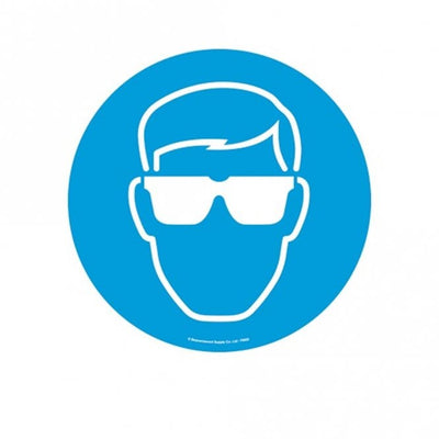 Floor Marker Graphic Sign - Eye Protection Must Be Worn