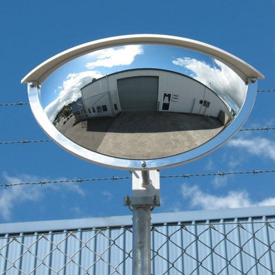 Heavy Duty Outdoor Half Dome Mirror, 180° Viewing Angle, 900 x 450mm