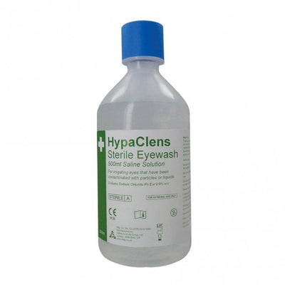 Sterile Eyewash Solution 500ml - Emergency Eye Irrigation Empty Bottle