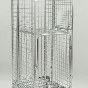 Folding Logistics Container KLS-2 – 600 x 800 x 1800mm | Nestable Roll Cage with Dual Doors | 400kg Capacity