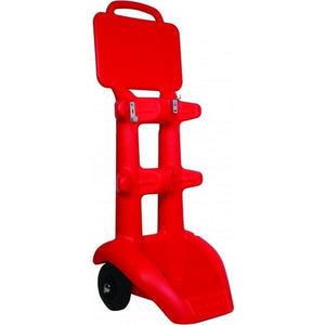 Mobile Fire Point Trolley, UV-Stable Polyethylene with Solid Rubber Wheels