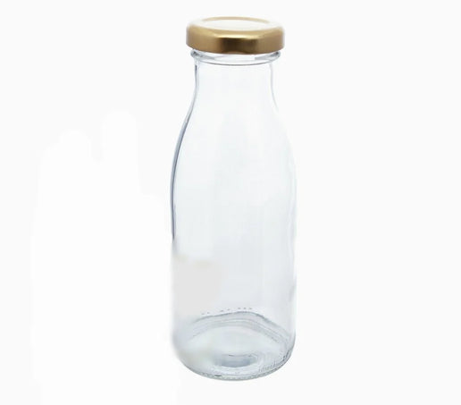 250ml Clear Glass Milk & Juice Bottles – 38mm Twist-Off Neck | Pallet of 1,398 Units