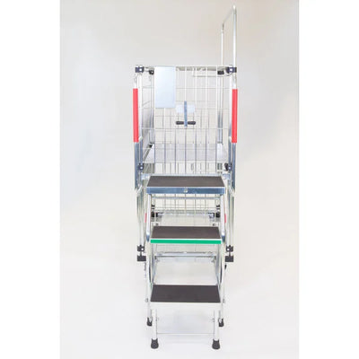 Order Picking Trolley - 1600x640x1800mm - Folding Steps - 450kg Capacity