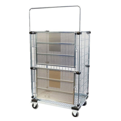 Order Picking Trolley - 900x640x1800mm - Folding Shelves - 450kg Capacity