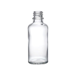 50ml Clear Glass Dropper Bottle – White Flint Bottle for Oils & Serums