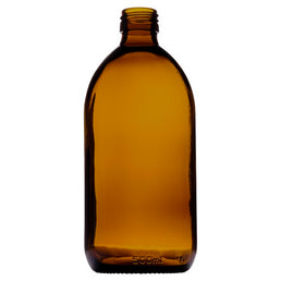 500ml Amber Medical Round Bottle – UV-Protective Glass Bottle