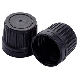 Black Dropper Cap DIN18 – 18mm Bottle Closure