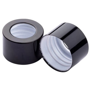 28mm gloss black collar hole cap for diffuser bottles