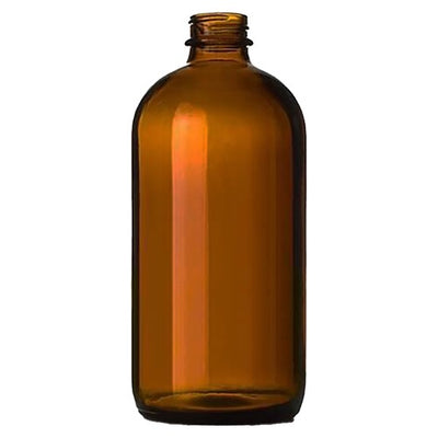 32oz (1 Litre) Amber Boston Round Glass Bottle – UV Protective Bottle