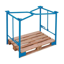 Pallet Converter – 1200x1000x800mm – Blue Metal, Foldable with Clamping Function