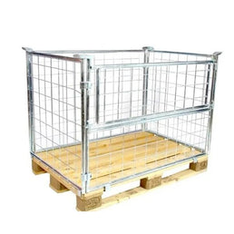 Galvanised Metal Pallet Converter – 1200x800x1000mm – Foldable Wire Cage Collar