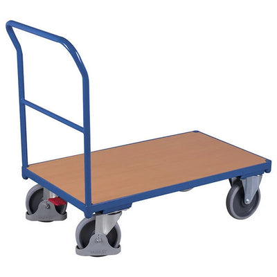 Platform Trolley – 1125x700x1015mm – Push Handle – 500kg Load Capacity – Removable Side Walls – Blue RAL 5010