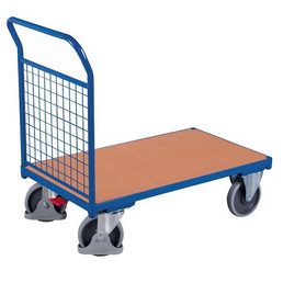 Platform Trolley – 1325x800x1015mm – Wire Wall – 500kg Capacity – Push Handle – Blue RAL 5010