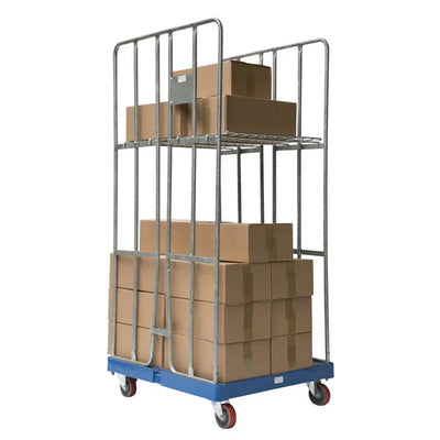 2-Sided Roll Container – 810x720x1680mm, Hot-Dip Galvanized with Clamping Gates & Straps