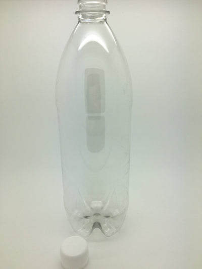 Clear Empty PET Bottle 1 Litre with 28mm Cap - Pack of 60
