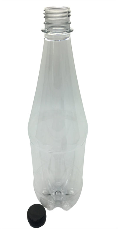 1 Litre Long Neck PET Water Empty Bottle with 28mm Cap (Pack of 60)