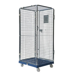 Anti-Theft Roll Container – 810x720x1800mm, Demountable with Plastic Base & Plug-In Gates