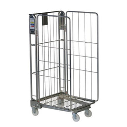 Palet en rollo de tres lados con relleno de varillas