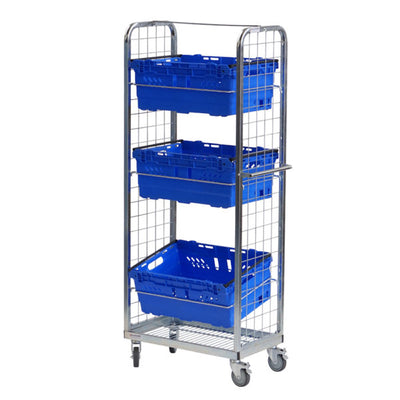 Multi-use, display and merchandise picking trolley