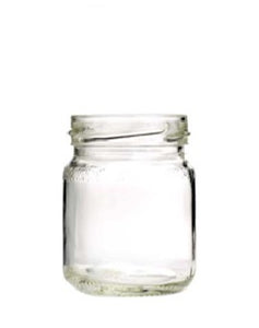 Tarro de miel de vidrio de 190 ml (cuello enroscado)