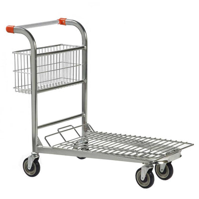 Nestable Stock Trolley with Fixed Basket