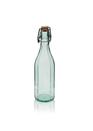 500ml Halbflauschige Facettierte Costolata Flasche mit Schwenkverschluss