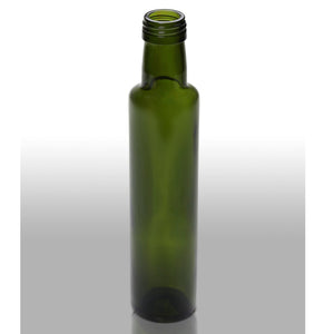 Botella de aceite de vidrio Dorica verde de 500 ml (cuello de rosca)