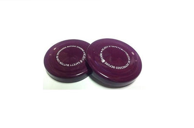 Tapa giratoria morada de 58 mm con botón de seguridad + impresión