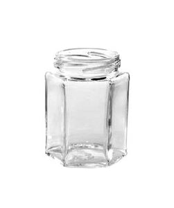 Tarro de vidrio hexagonal de 283 ml (12 oz)