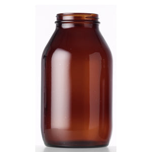 Tarro de polvo de vidrio ámbar de 500 ml