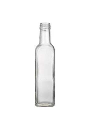 230ml (8oz) quadratische Glassoßenflasche mit langem Hals