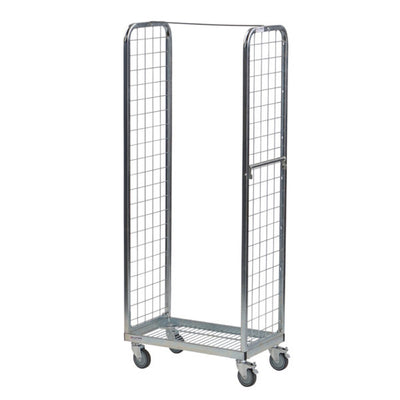 Two sided, multi-use, display and merchandise picking trolley