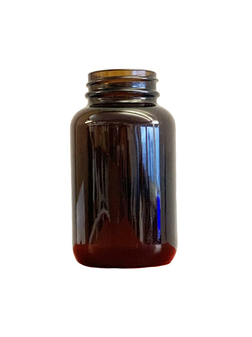 Botella de polvo de vidrio ámbar de 120 ml (4 oz)